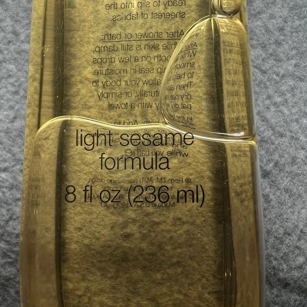 Neutrogena Body Oil VTG 1984 Natural Sesame Seed 8 oz Bottle Sensual Moisturizer